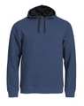 Heren Hoodie Clique Classic Blauw melange